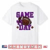 Game Day Touchdown Football Mom Girls Go Cheer Purple Shirt