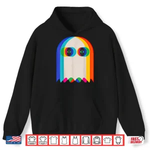 Hoodie Ghost Trippy Vaporwave Halloween Techno Rave EDM Shirt