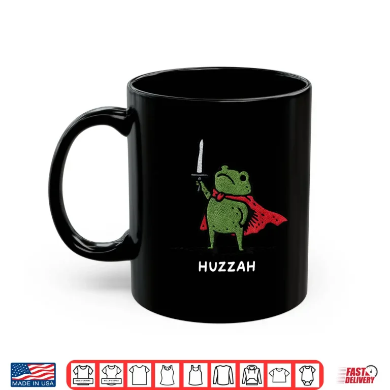 Mug Huzzah Frog Knight Sword Meme Quote Shirt