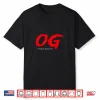 Og Graphic Bold Red Brush Style Shirt
