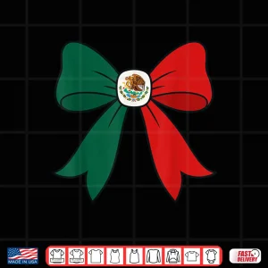 Design Patriotic Mexican Heritage Coquette Bow Shirt