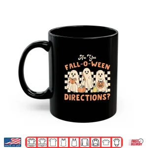 Mug Retro are You Fall O Ween Directions Teacher Halloween Ghost Shirt 2