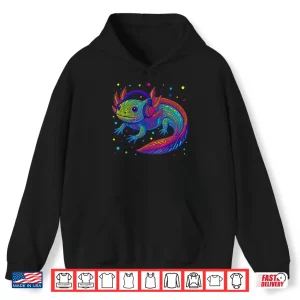 Hoodie Funny Axolotl Video Gamer Polka Dot Art Student Dot Shirt
