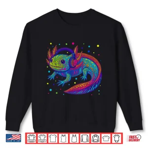 Sweatshirt Funny Axolotl Video Gamer Polka Dot Art Student Dot Shirt