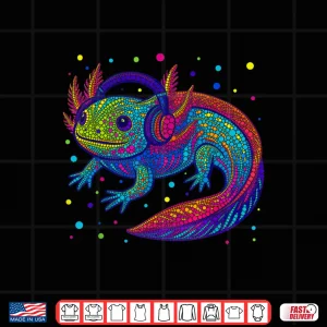 Design Funny Axolotl Video Gamer Polka Dot Art Student Dot Shirt