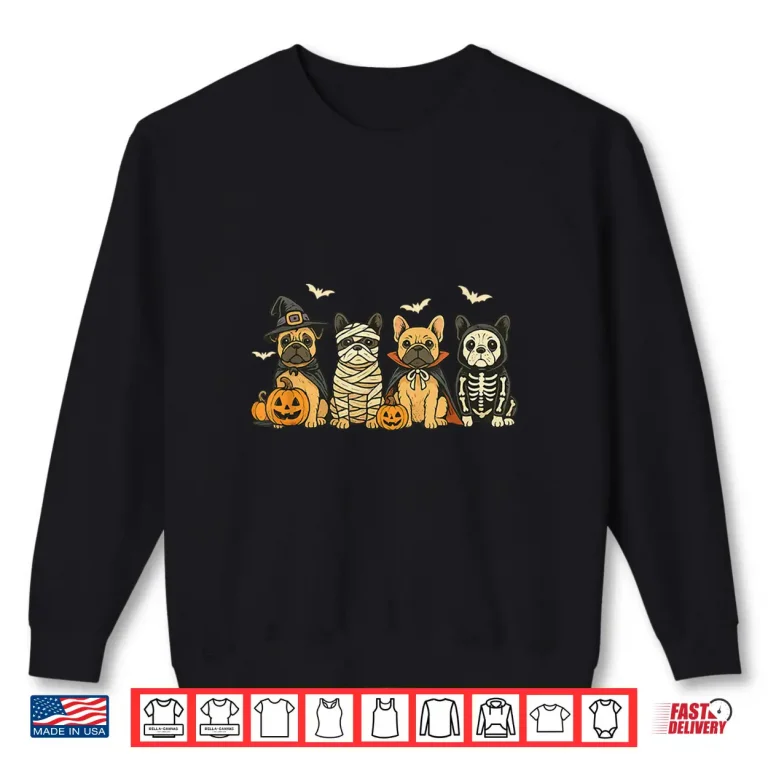 Sweatshirt Mummy French Bulldog Halloween Witch Dog Mom Shirt