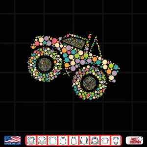Design Polka Dot Monster Truck Funny Dot Day Shirt