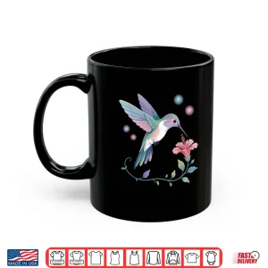 Mug Colorful Cute Hummingbird Flower Nature Art Bird Lovers Shirt 1