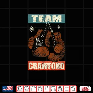 Design Crawford Last Name Retro Family Name Crawford Boxing Shirt 1