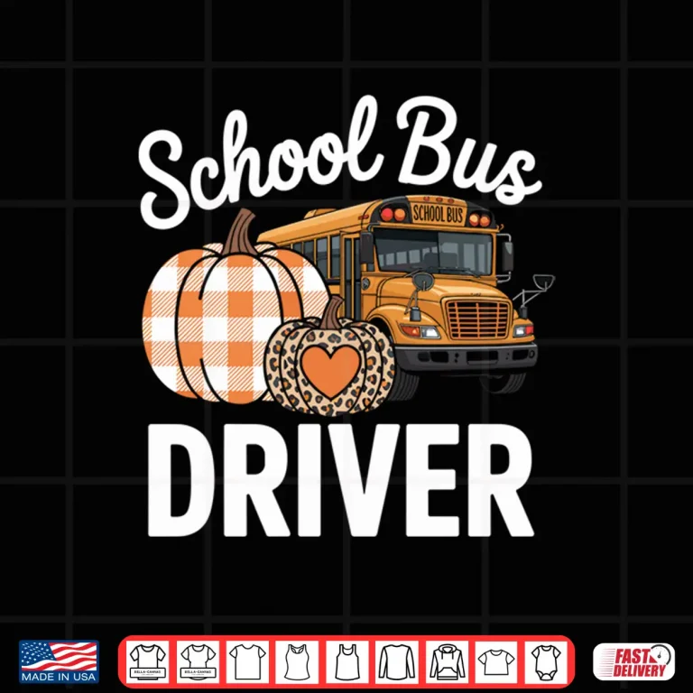 Design Fall School Bus Driver Thanksgiving Autumn Shirt