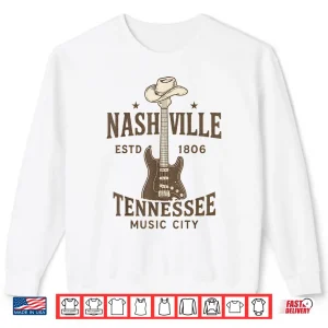 Sweatshirt Nashville Music City Guitar Wing Country Music Tennessee Shirt