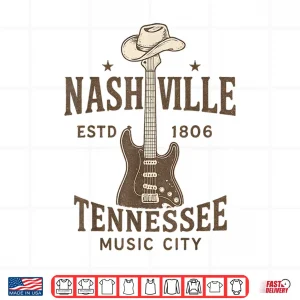 Design Nashville Music City Guitar Wing Country Music Tennessee Shirt