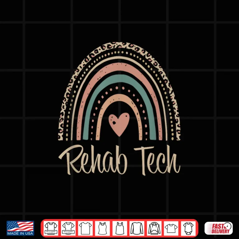 Design Rehab Tech Boho Rainbow Rehabilitation Technician Shirt
