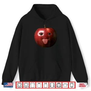 Hoodie Silly AI Apple gen z Meme BrainRot Humor Tongue Out Shirt