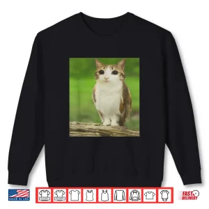 Sweatshirt Cat Owl Funny Cursed Internet Trendy Meme Shirt