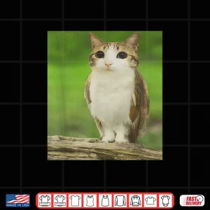 Design Cat Owl Funny Cursed Internet Trendy Meme Shirt