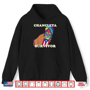 Hoodie Chancleta Survivor Puerto Rico Spanish Joke Shirt