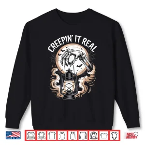 Sweatshirt Creepin It Real Gothic Halloween Shirt