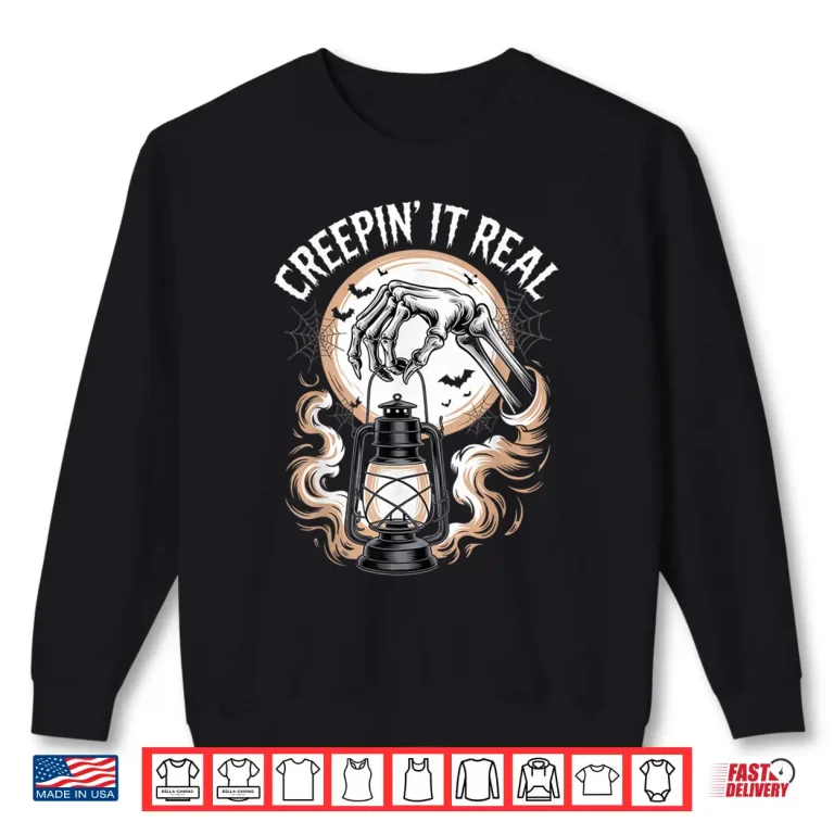 Sweatshirt Creepin It Real Gothic Halloween Shirt