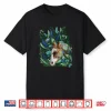 Girls Palomino Horse With Abstract Turquoise Flowers Shirt