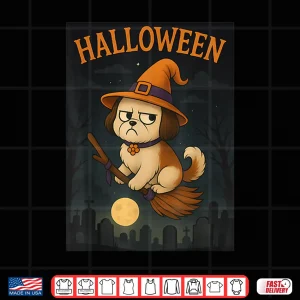 Design Happy Cute Halloween Themed Shih Tzu Dog Shirt Shirt