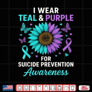 Design I Wear Teal Purple for Suicide Prevention Awareness Shirt