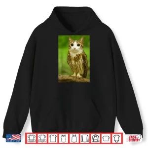 Hoodie Meowl Cat Owl Funny Internet Trendy Meme Shirt