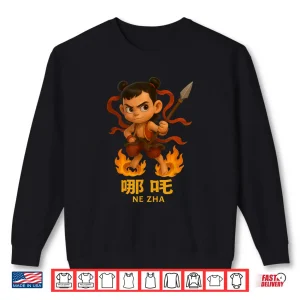 Sweatshirt Nezha Chinese Myth Lotus Hero Shirt
