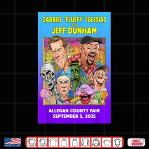 Design Gabriel Iglesias Jeff Dunham Allegan County Fair Shirt