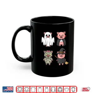 Mug Pig Spooky Witch Boo Zombie Cute Pig Halloween Shirt