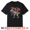 Skeleton Riding Dinosaur T Rex Halloween Pumpkin Shirt