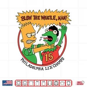 Design Bart Simpson Blow The Whistle Philadelphia LIX Champs Shirt