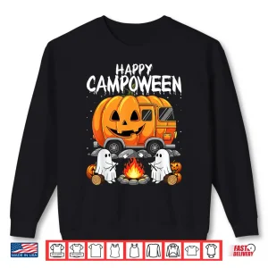Sweatshirt Happy Camp O Ween Halloween Camping Ghosts and Campfires Shirt