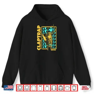 Hoodie Borderlands Claptrap Repeating Text Video Game Shirt 1