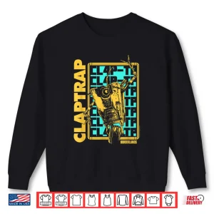 Sweatshirt Borderlands Claptrap Repeating Text Video Game Shirt 1