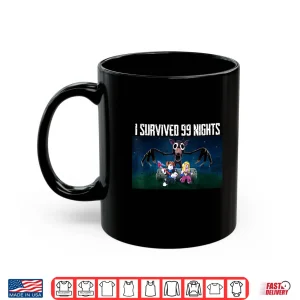 Mug I Survived 99 Nights Halloween Gamer Deer in The Forest Shirt