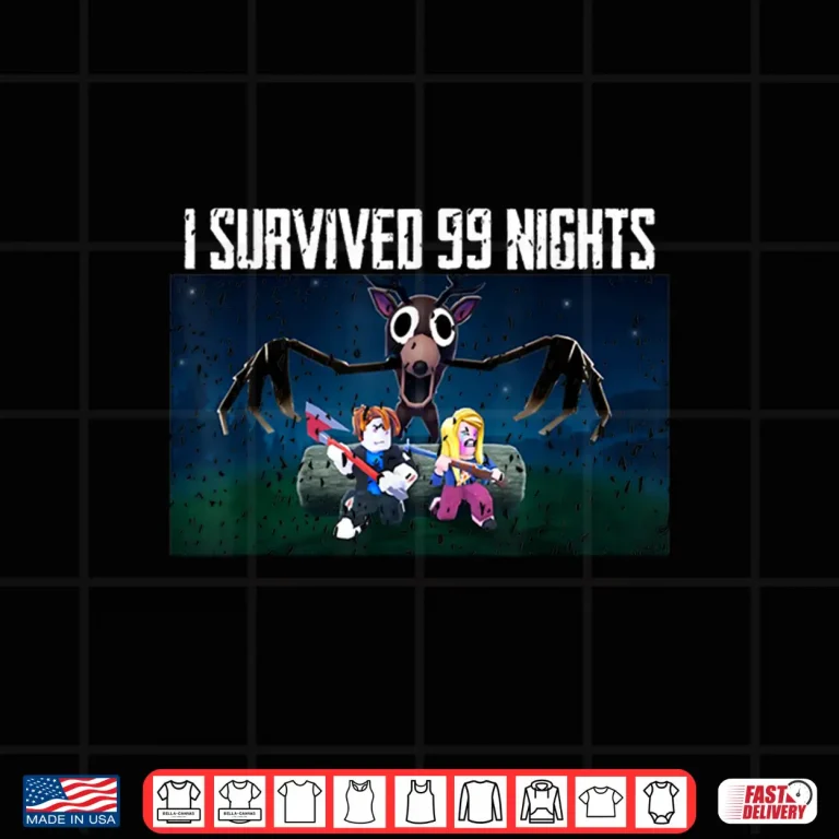 Design I Survived 99 Nights Halloween Gamer Deer in The Forest Shirt