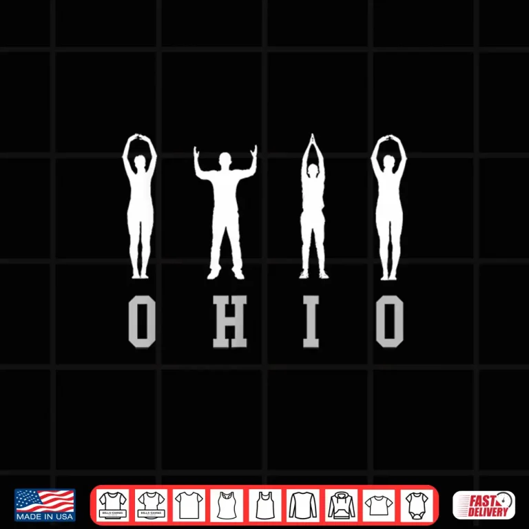 Design Ohio People Silhouette O H I O Buckeye Home State Shirt