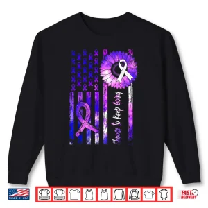 Sweatshirt Choose to Keep Going Suicide Prevention Awareness USA Flag Shirt