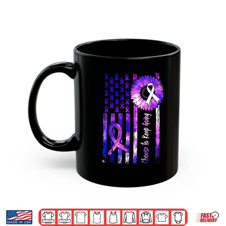 Mug Choose to Keep Going Suicide Prevention Awareness USA Flag Shirt