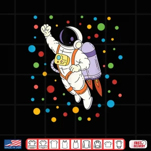 Design Happy Dot Day Astronaut Colorful Polka Dots Shirt 1