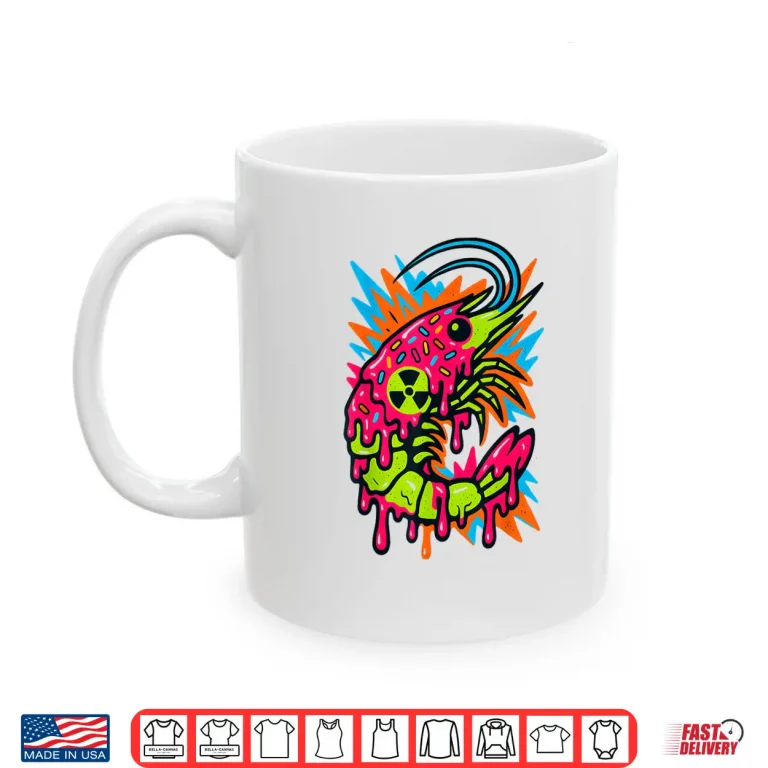 Mug Radioactive Shrimp Tech Vaporwave Slime Shirt