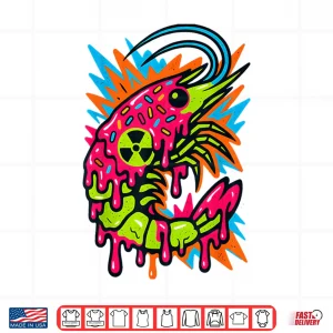 Design Radioactive Shrimp Tech Vaporwave Slime Shirt