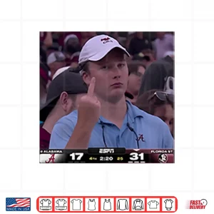 Design Middle Finger Alabama Fan Viral Meme Shirt