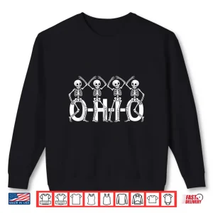 Sweatshirt Funny O H I O State Skeleton Ohio Halloween Shirt