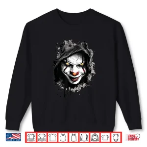 Sweatshirt Scary Creepy Clown Face Shirt