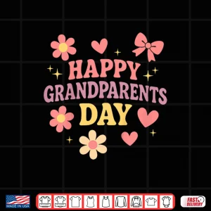 Design Happy Grandparents Day Toddler Girls Grandmother Grandfather Shirt