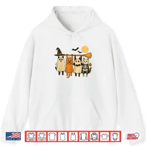Hoodie Cute Halloween Cat Ghost Pumpkin Skeleton Shirt