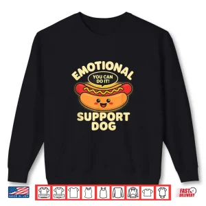 Sweatshirt Emotional Support Hot Dogs Funny Kawaii Hot Dogs Shirt