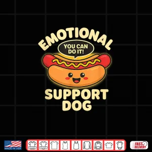 Design Emotional Support Hot Dogs Funny Kawaii Hot Dogs Shirt